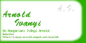 arnold ivanyi business card