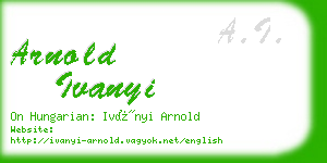 arnold ivanyi business card